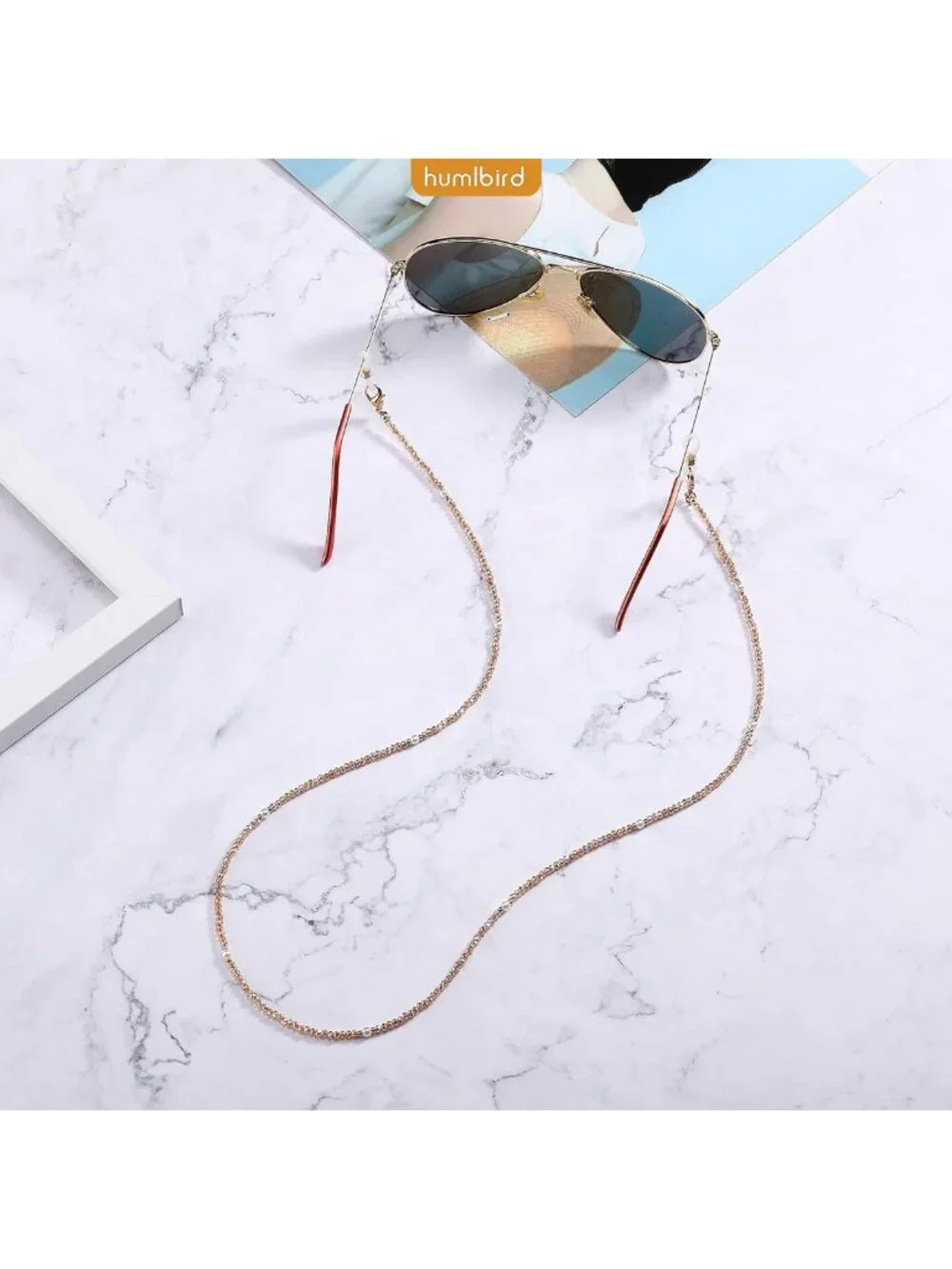 Stylish Crystal Beaded Eyeglasses Chain with Pearl - Mask Lanyard for Women